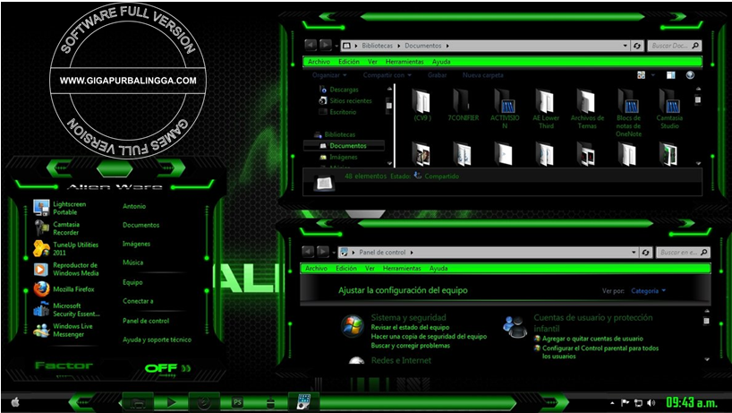 Download alienware skin pack green bay